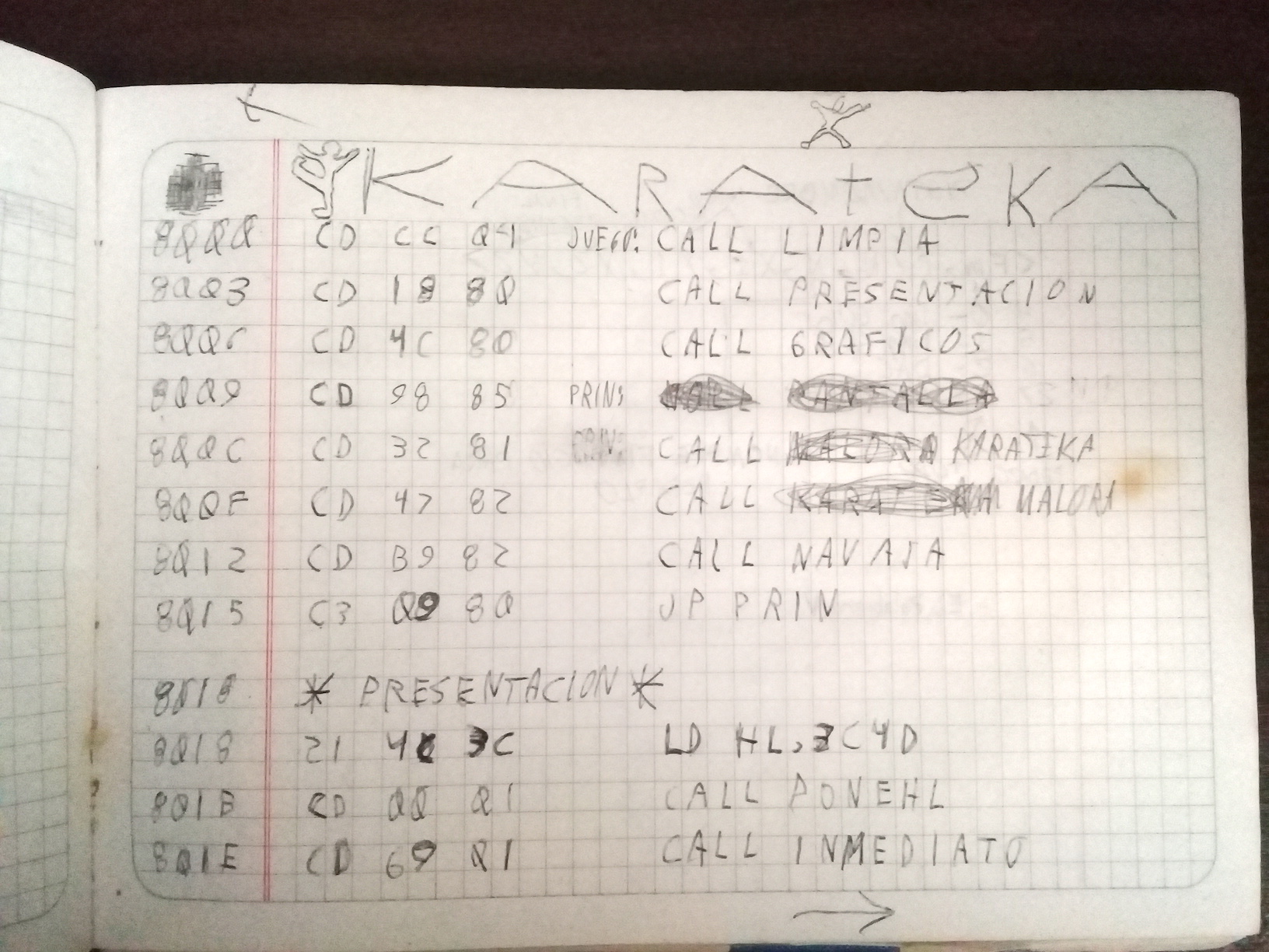 Page 1 of my Z80 game