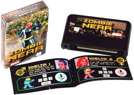 Zombie Near: Matra's box, cartridge and manual, graphical design by @star2024